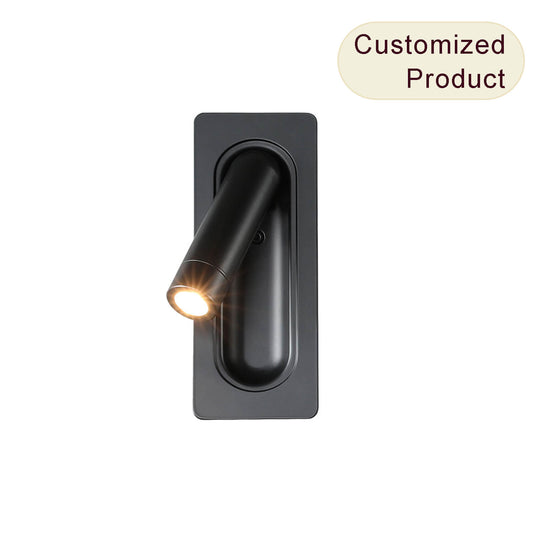 Indoor Adjustable Recessed Headboard Reading Wall Lamp Hotel Bedroom Bedside Cheap Modern Wall Light Interior XB-W1318-MB