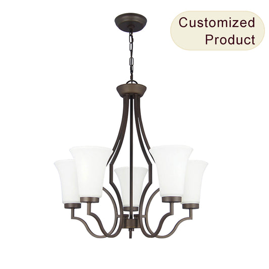 Fashion European Vintage Chandelier Ceiling Lamp Led CandleLighting Fixtures Iron Home Lighting Modern Lamp XB-C1088-5-DB