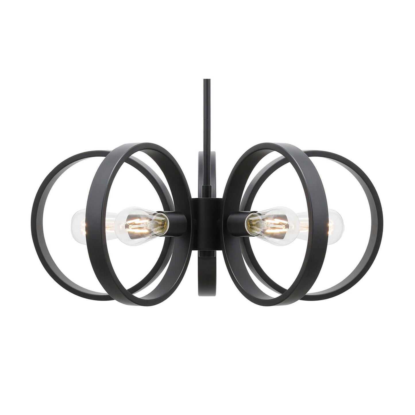 Adjustable Black Chandelier Pendant Light with LED Bulbs XB-C1269-5-MB-LED