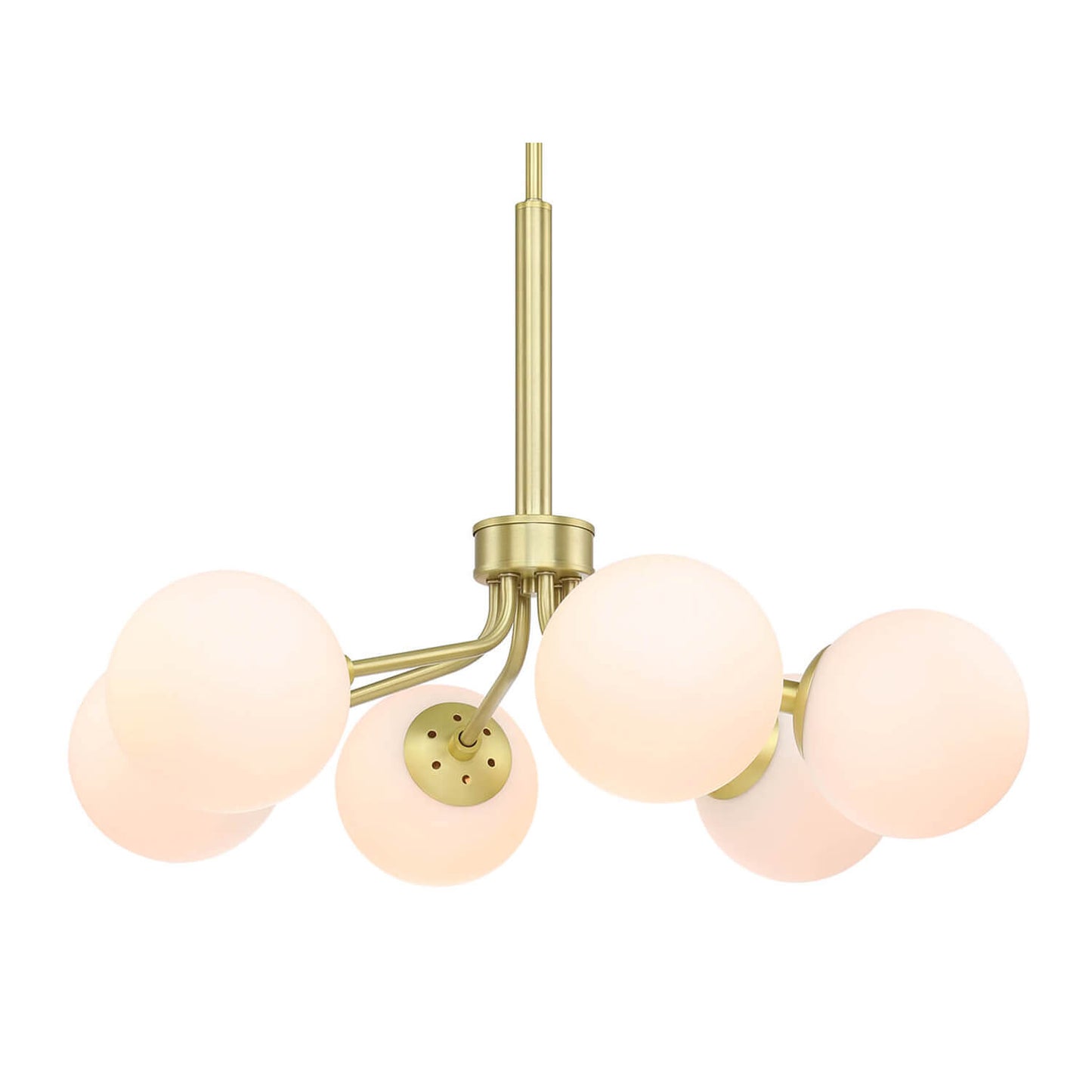 6-Light Mid-Century Modern Brass Chandelier XB-C1304-6-SB
