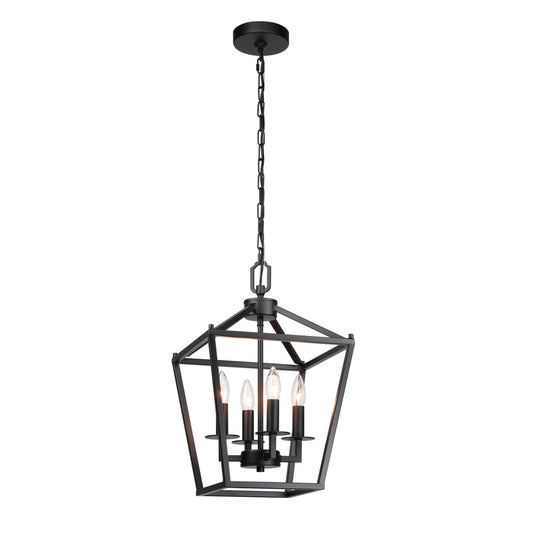 Black Farmhouse Hanging Lantern Pendant Light XB-C1306-MB
