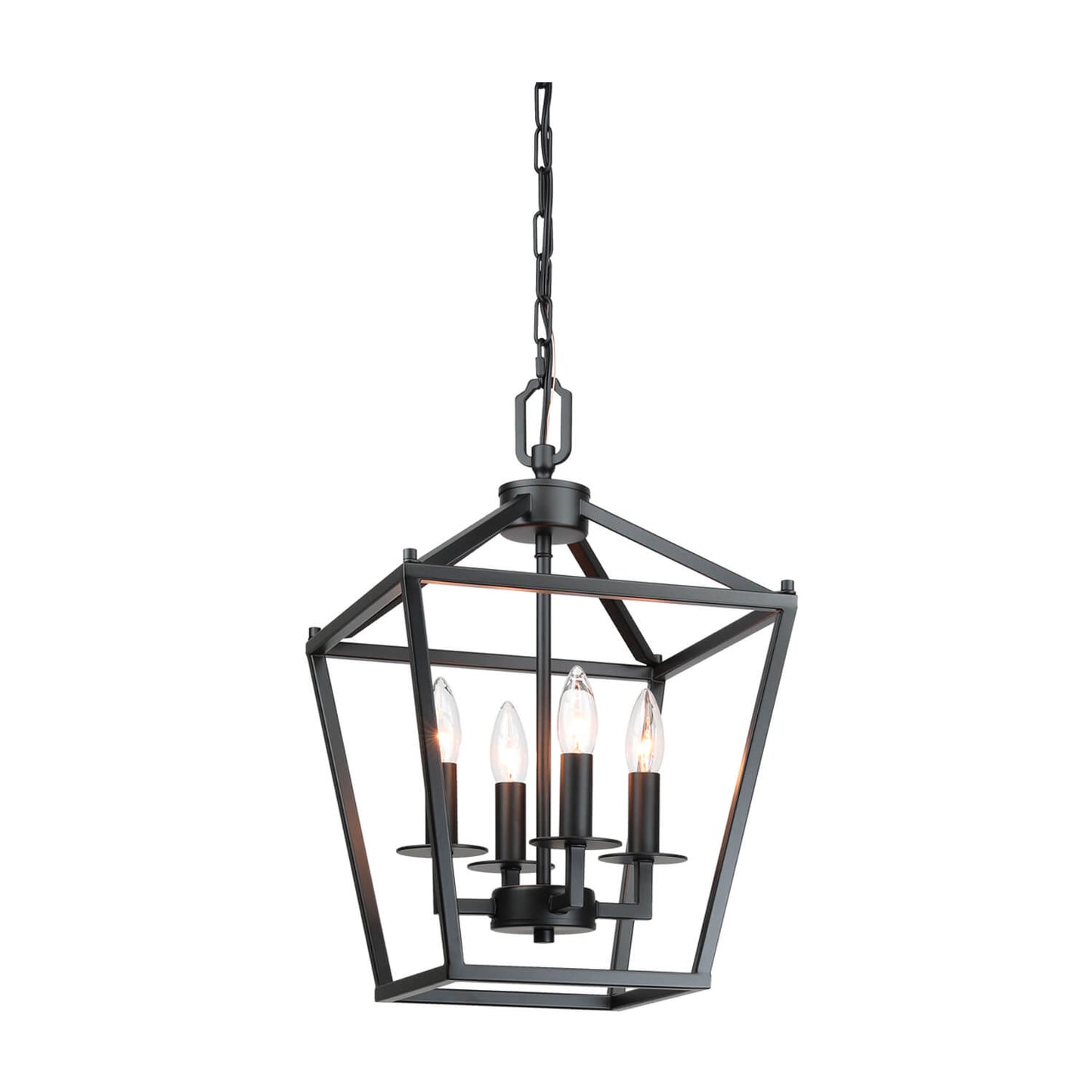 Black Farmhouse Hanging Lantern Pendant Light XB-C1306-MB
