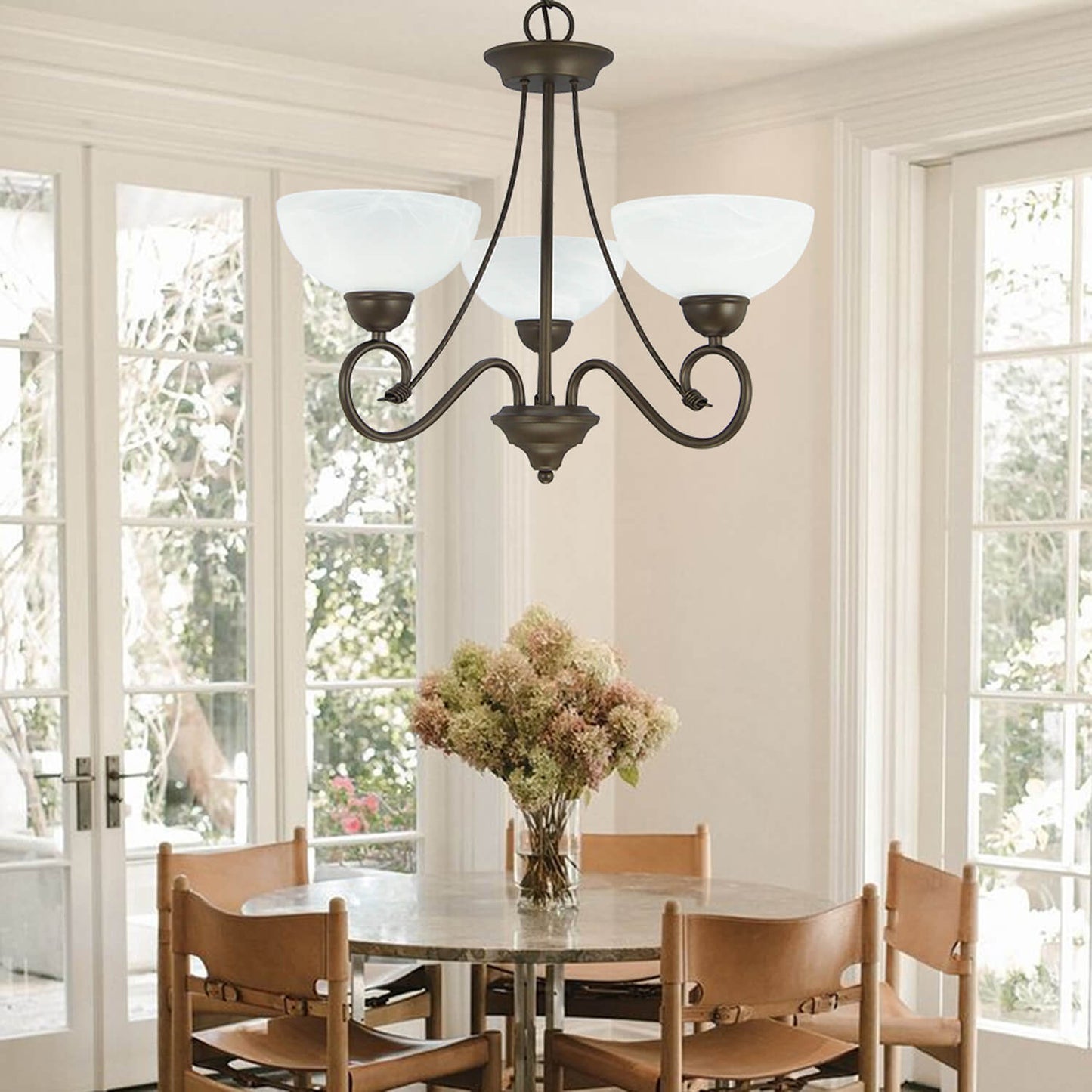 Living Room Modern Ceiling Chandelier Black Loft Living Dining Room Chandelier for Home XB-C708-3-DB