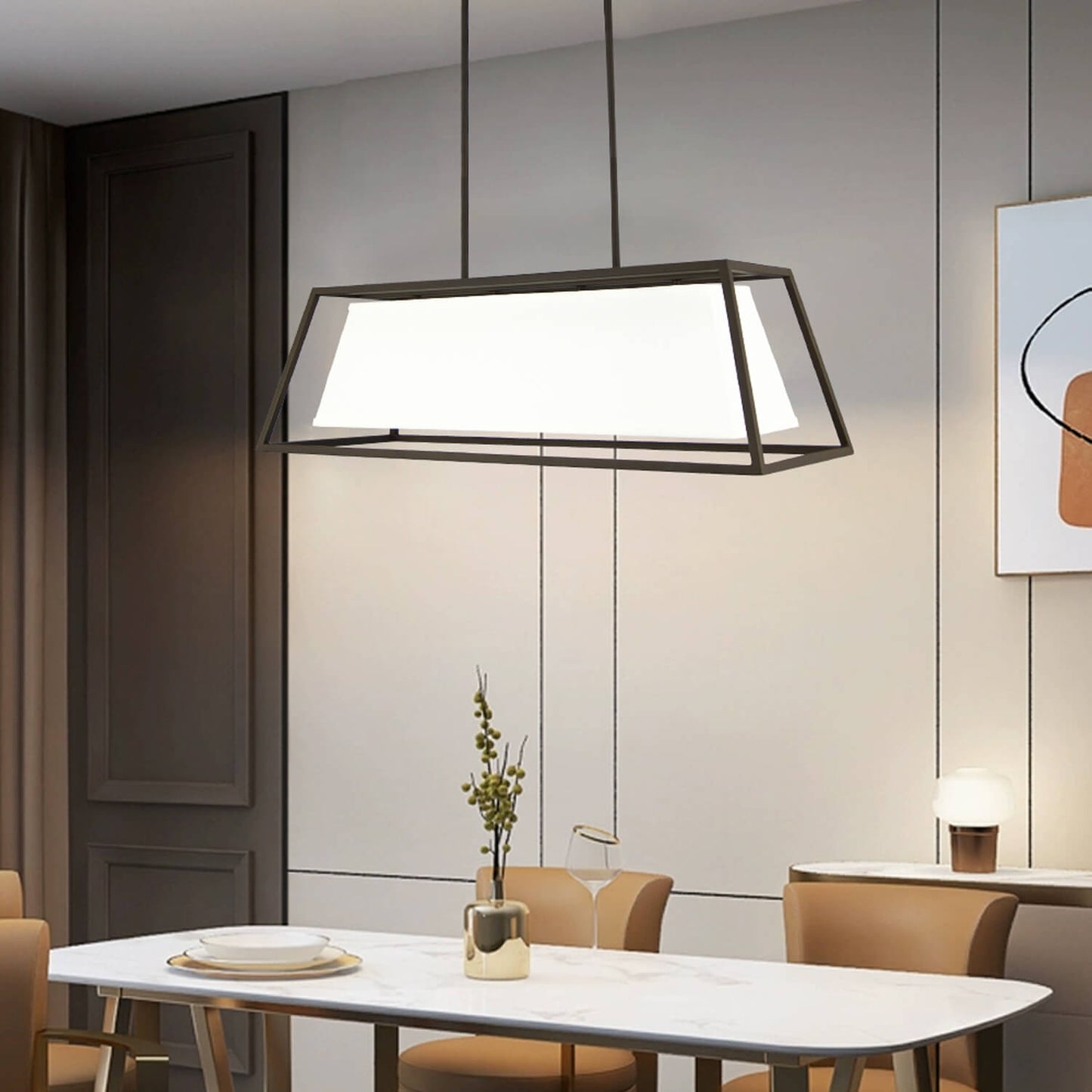 Kitchen Island Lamp Bar Retro Decoration Restaurant Chandelier Industrial Iron Art Pendant Light for Dining Room XB-ISF1102-4