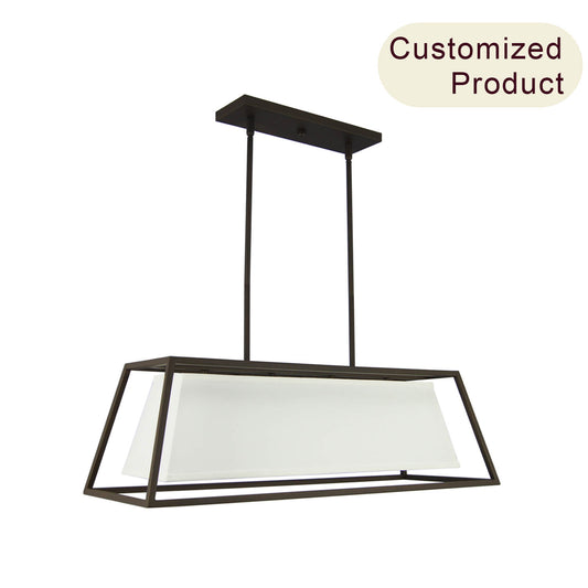 Kitchen Island Lamp Bar Retro Decoration Restaurant Chandelier Industrial Iron Art Pendant Light for Dining Room XB-ISF1102-4