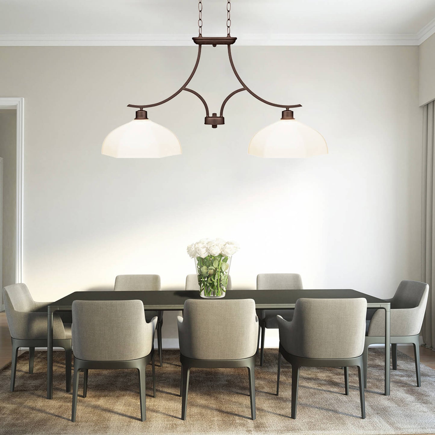 Classic Iron Custom Chandelier Modern Round Chandelier Pendant Light for Indoor Decoration XB-ISF361-2-DB