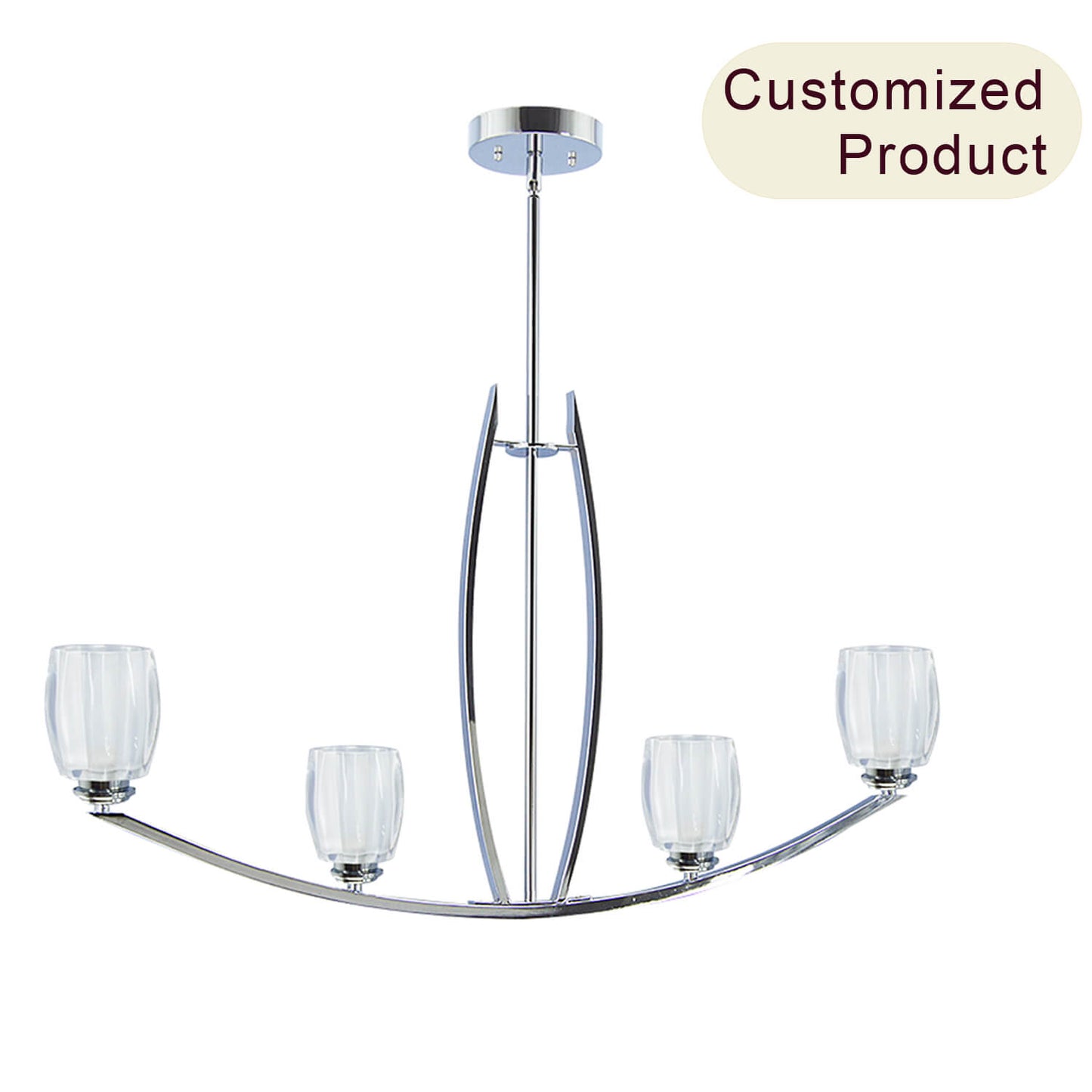 Nordic Modern Bedroom Dining Room Villa Chandelier Hanging Pendant Lights Over Dining Table XB-ISF815-4-CH