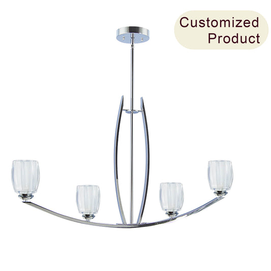 Nordic Modern Bedroom Dining Room Villa Chandelier Hanging Pendant Lights Over Dining Table XB-ISF815-4-CH