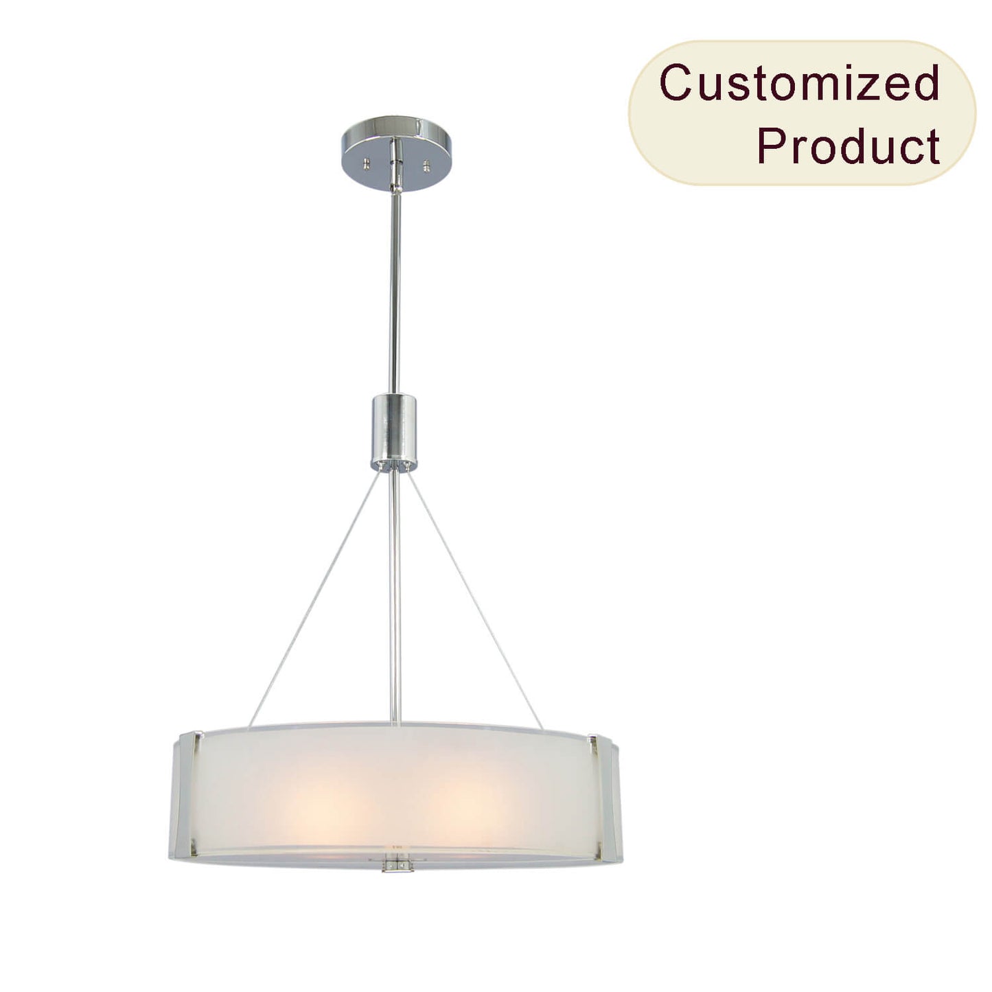 2025 Nordic Chrome Hanging Lamp Island Kitchen Hotel Ceiling Hanging Pendants Light Decoration Chandelier Modern for Living Room XB-P1107-CH