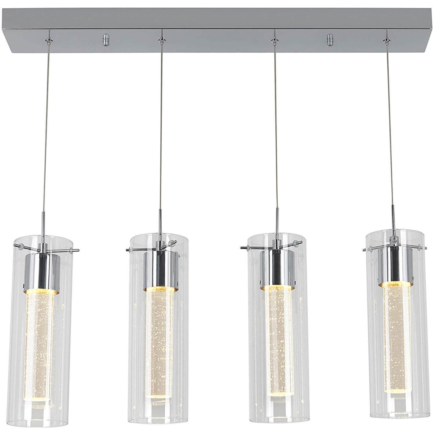Modern Pendant Light 4 Lights Cluster Bubble Crystal Kitchen Island Lighting Pendant Hanging XB-P1110-4-CH