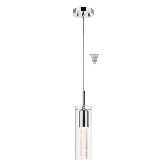 Modern Glass Mini Pendant Light with LED Bulb XB-P1110-CH