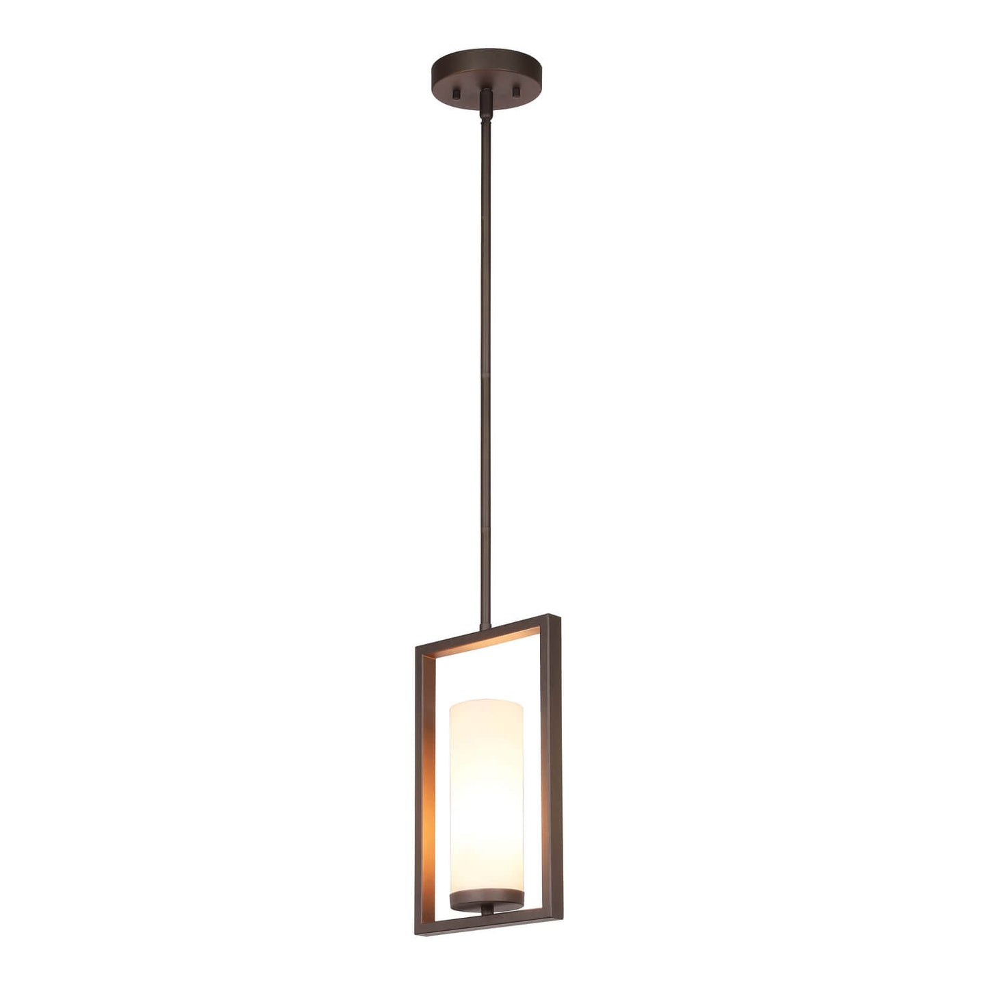 Modern Mini Pendant Light with Acrylic Shade - Dark Bronze Finish XB-P1143-DB