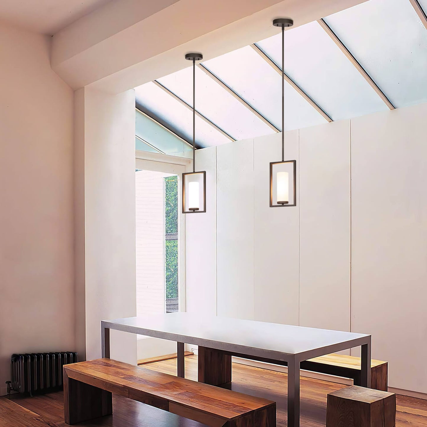Modern Mini Pendant Light with Acrylic Shade - Dark Bronze Finish XB-P1143-DB