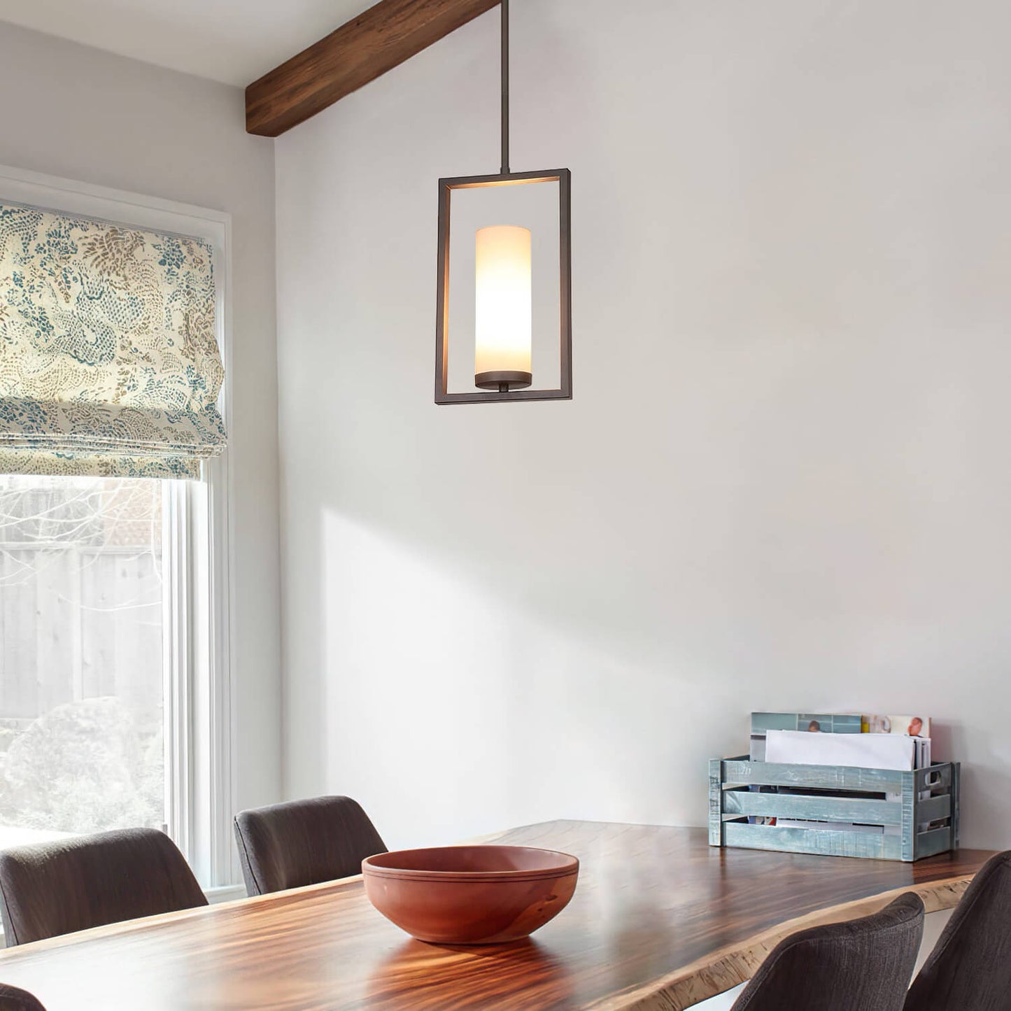 Modern Mini Pendant Light with Acrylic Shade - Dark Bronze Finish XB-P1143-DB