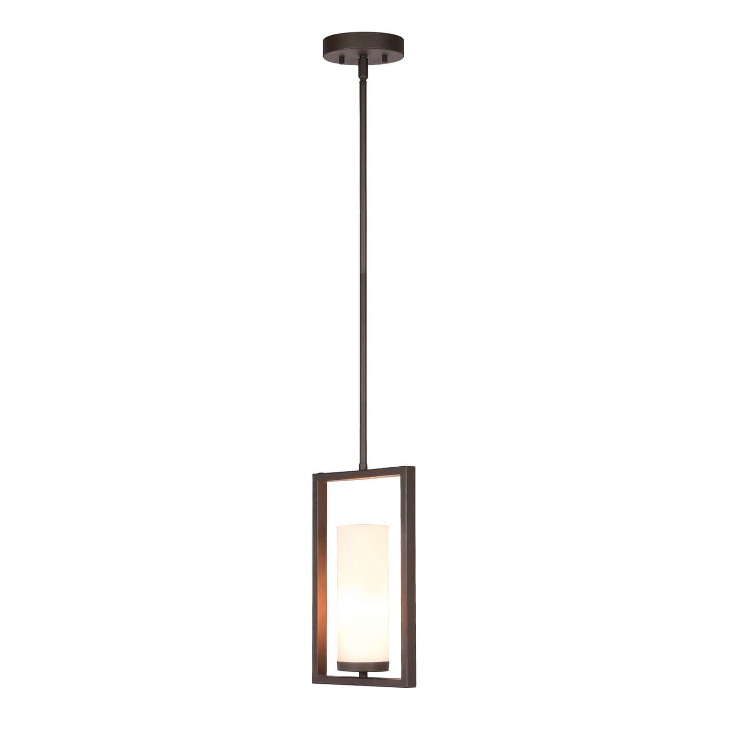 Modern Mini Pendant Light with Acrylic Shade - Dark Bronze Finish XB-P1143-DB