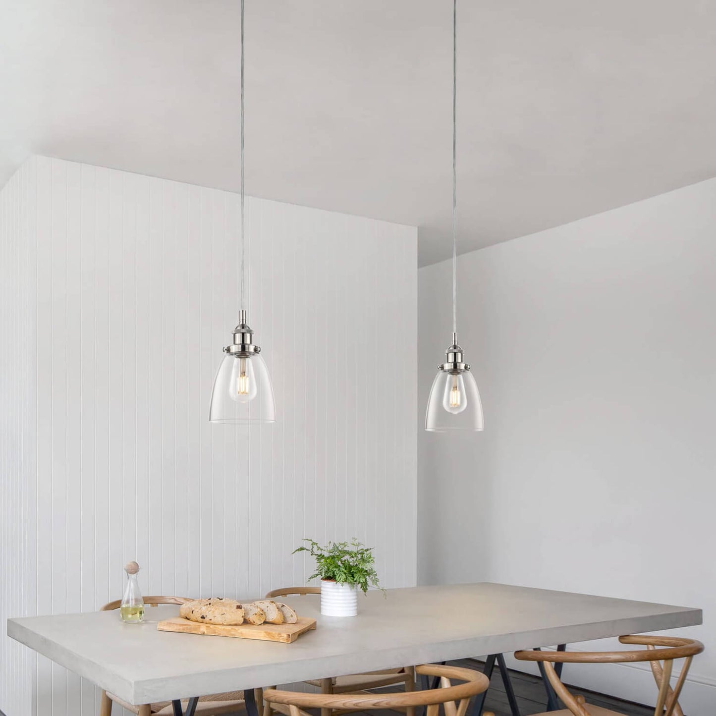 Modern Glass Mini Pendant Light with LED Bulb XB-P1160-BN-LED