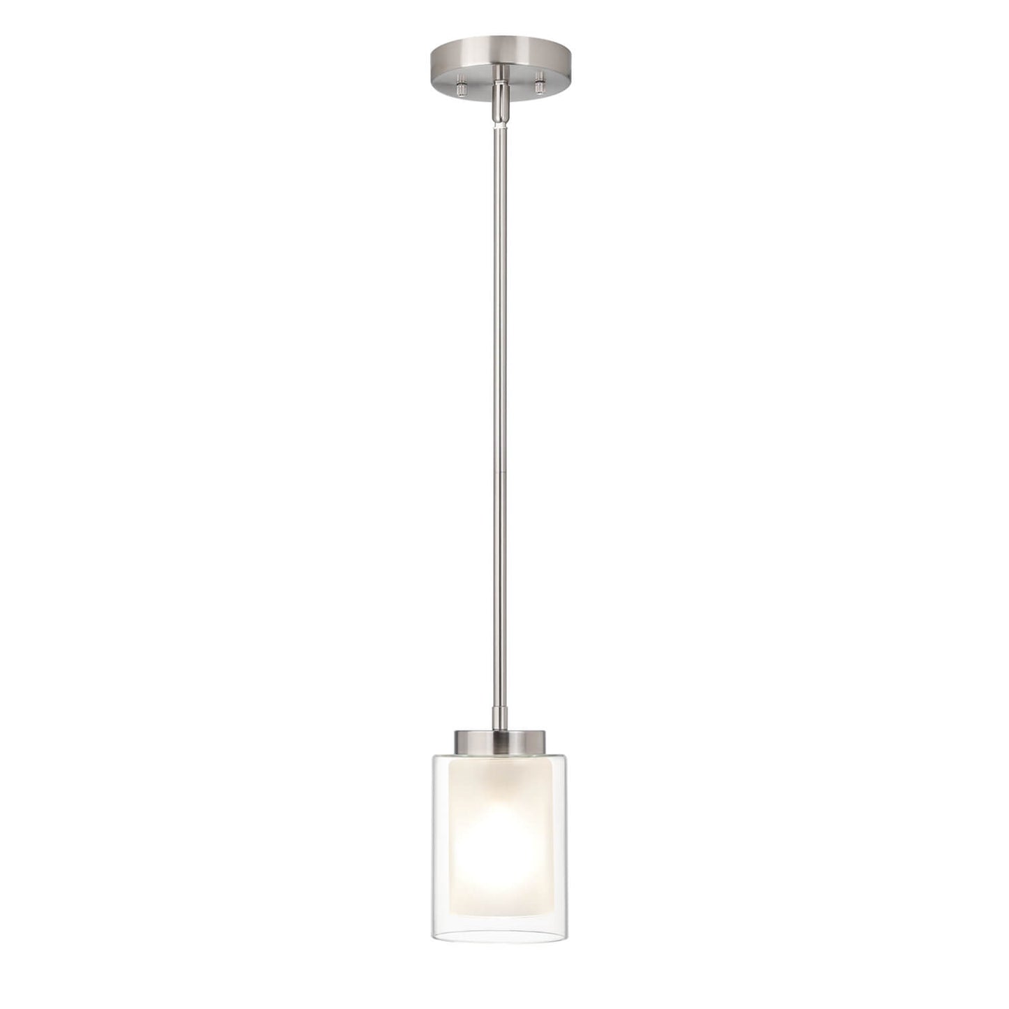 Modern Brushed Nickel Mini Pendant Light for Kitchen & Living Room XB-P1195-BN