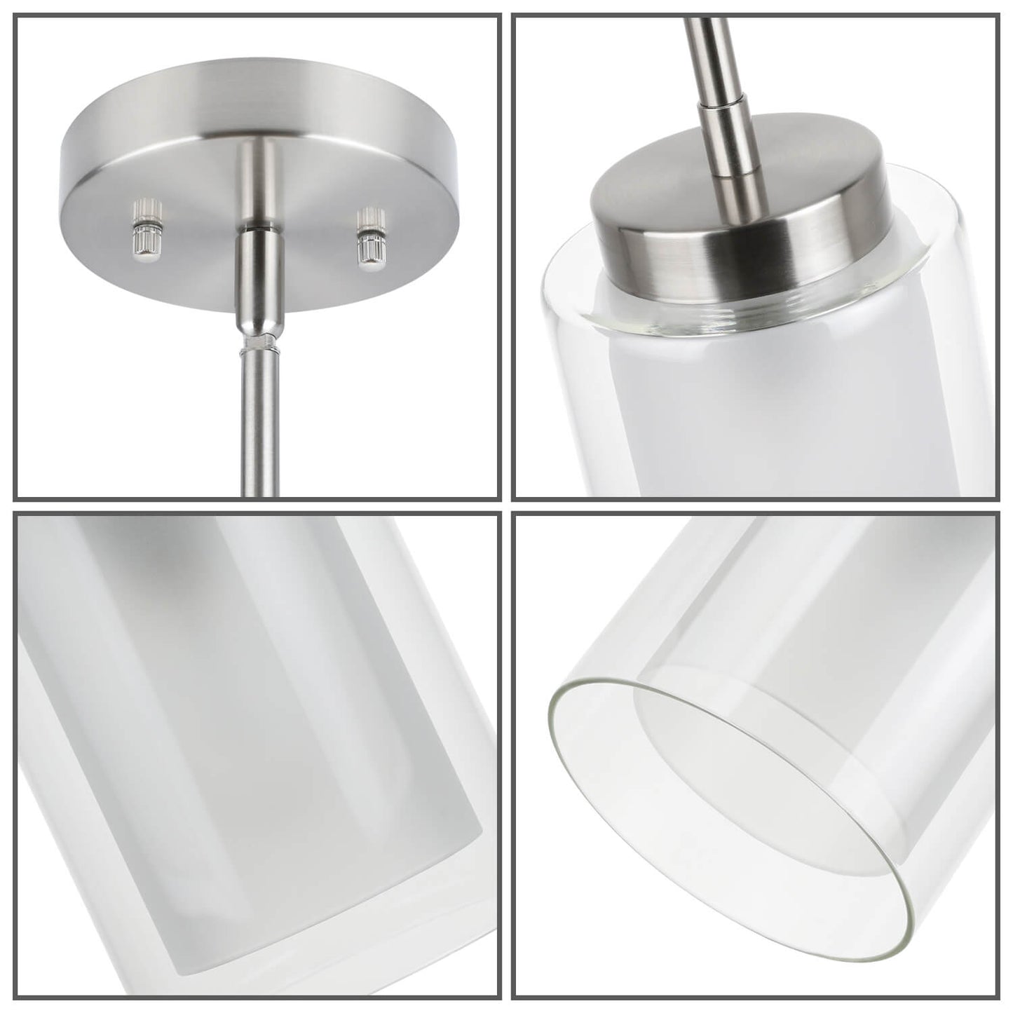 Modern Brushed Nickel Mini Pendant Light for Kitchen & Living Room XB-P1195-BN