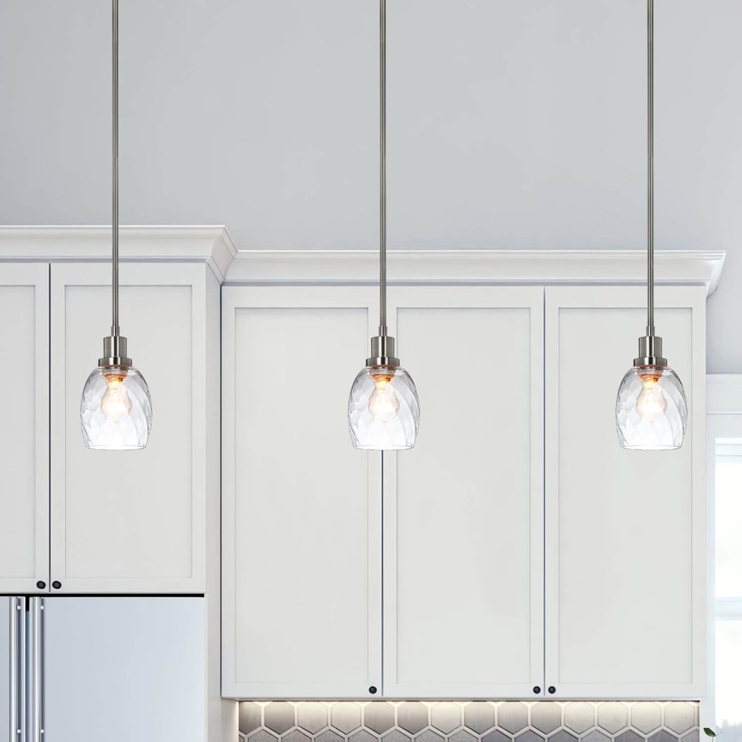 Modern Mini Pendant Light with Clear Glass Shade XB-P1210-BN