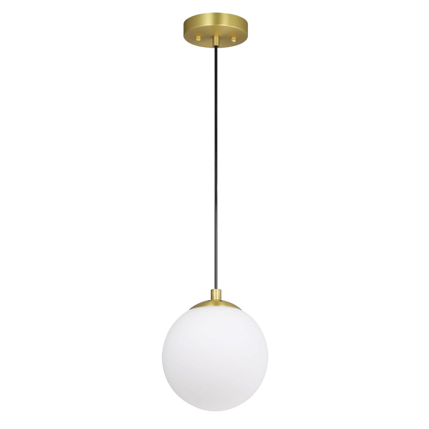 Modern Globe Pendant Light, Kitchen Hanging Ceiling Light, Satin Brass Finish, Adjustable Height XB-P1211-SB