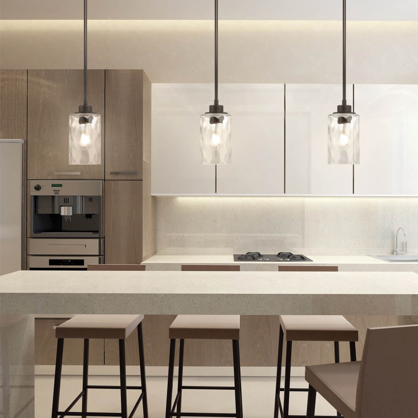 Glass Mini Pendant Light - Modern Kitchen Ceiling Light XB-P1227-DB