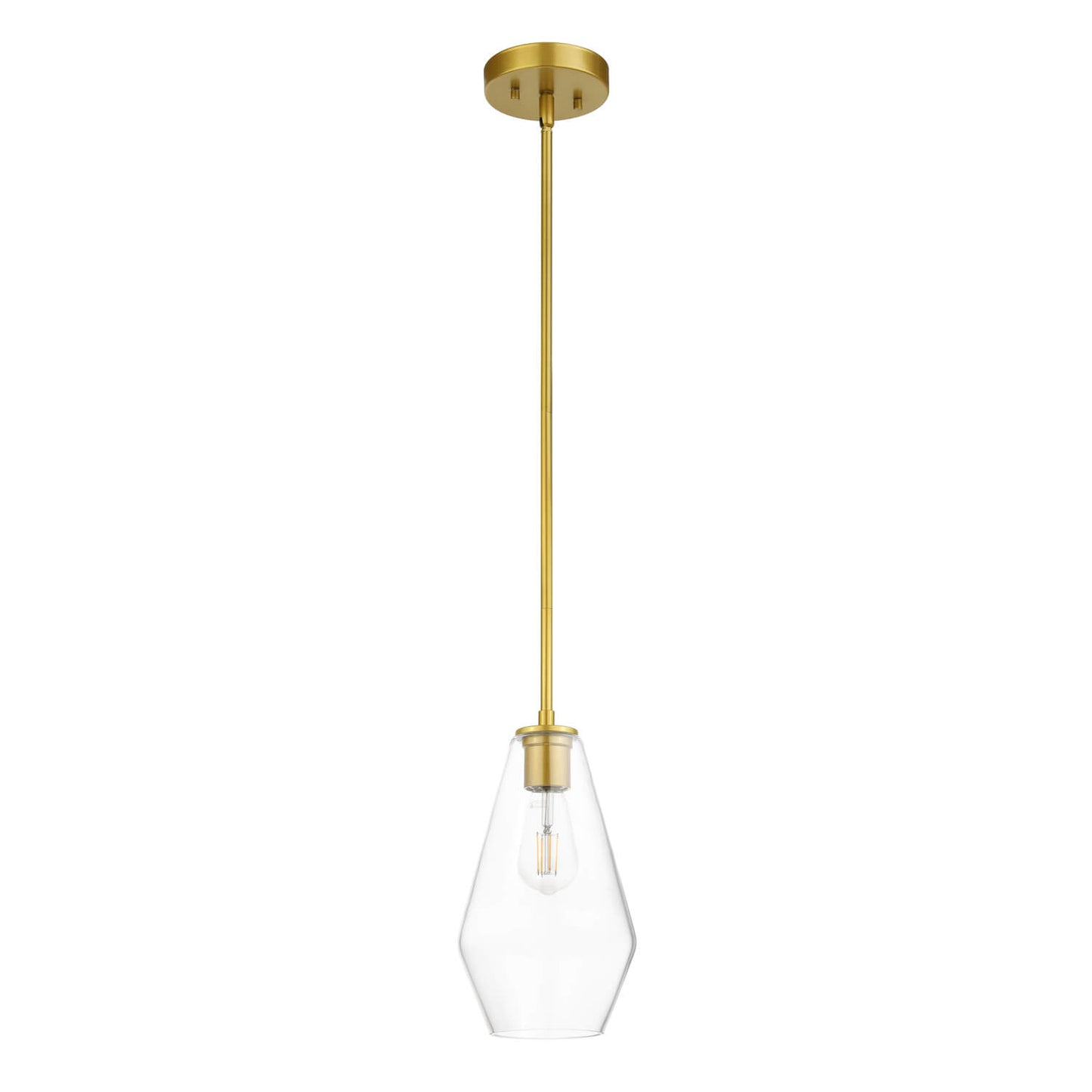 Glass Pendant Light, Gold Kitchen Island Lighting, Hanging Lamp for Dining Room XB-P1228-GB