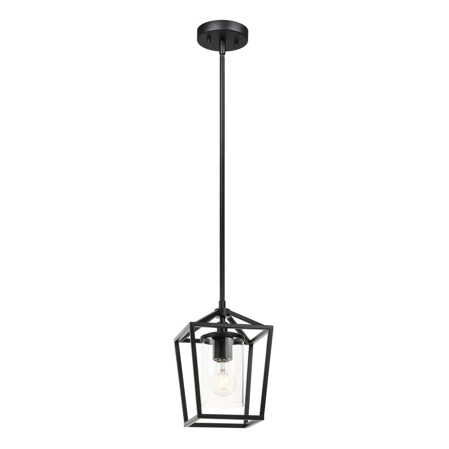 Adjustable Black Farmhouse Pendant Light for Kitchen & Dining Room XB-P1295-MB