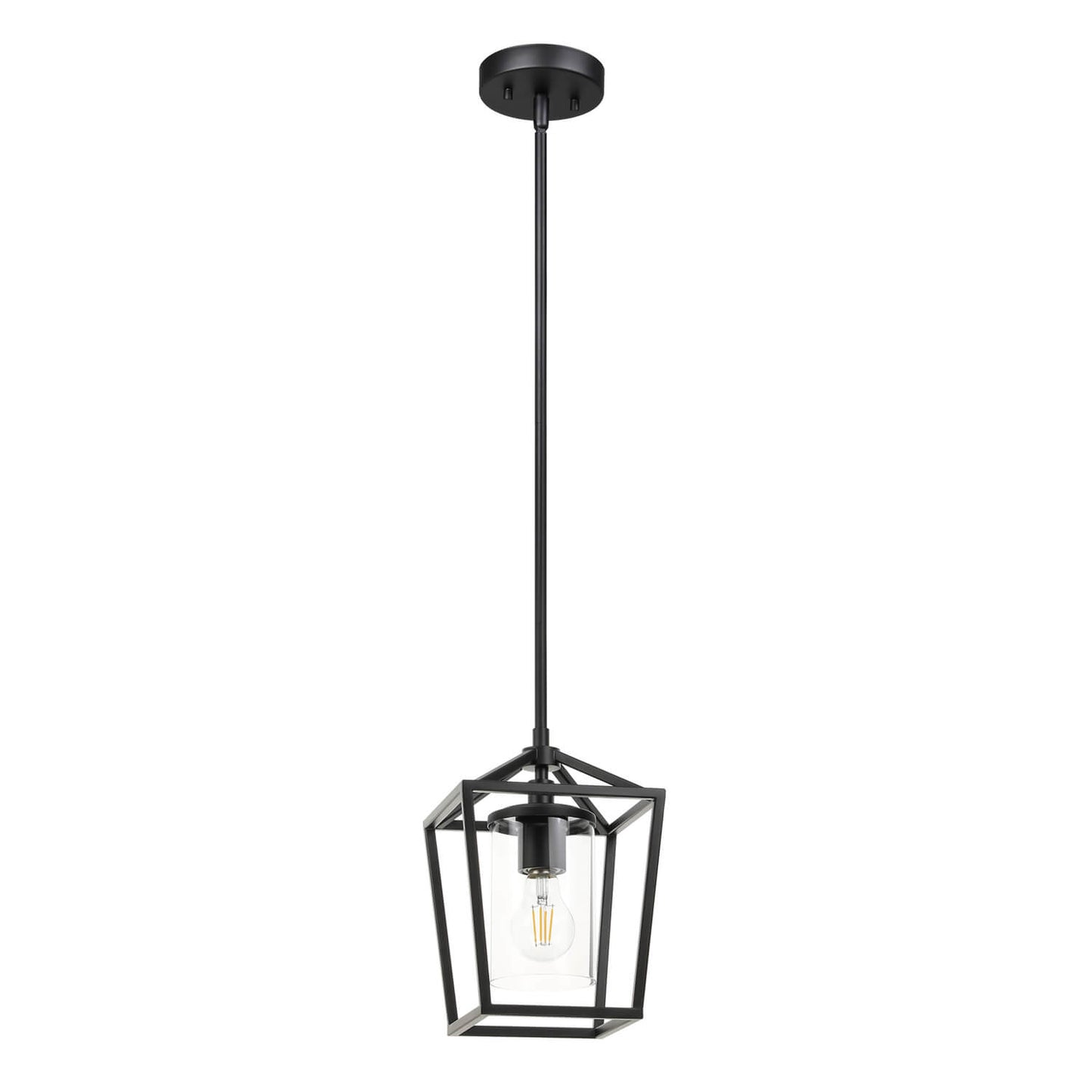 Adjustable Black Farmhouse Pendant Light for Kitchen & Dining Room XB-P1295-MB