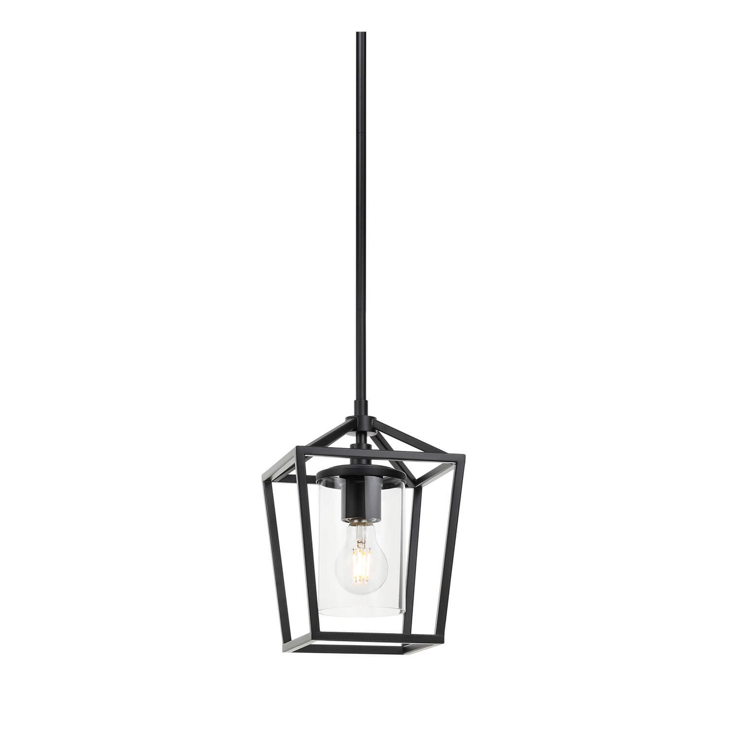 Adjustable Black Farmhouse Pendant Light for Kitchen & Dining Room XB-P1295-MB