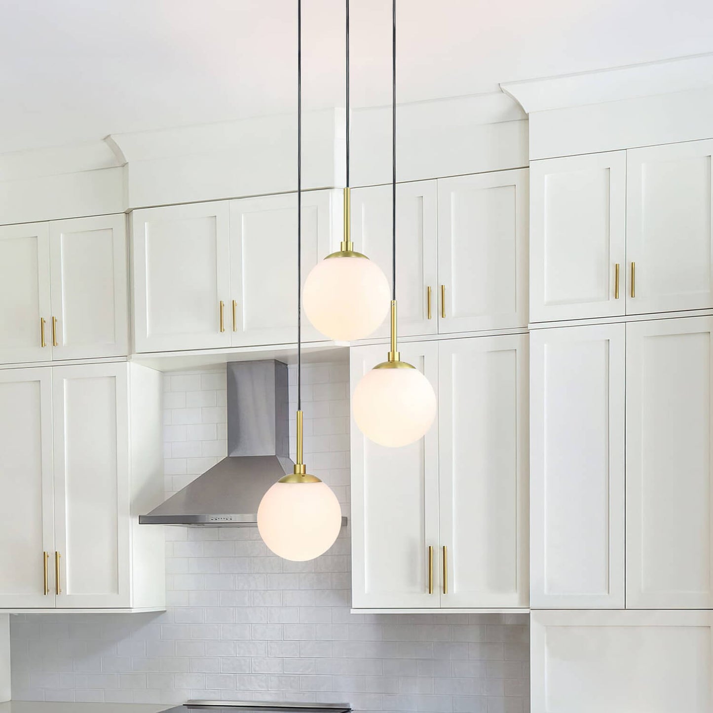 Modern Black Brass Pendant Light Fixture XB-P1304-3-MB
