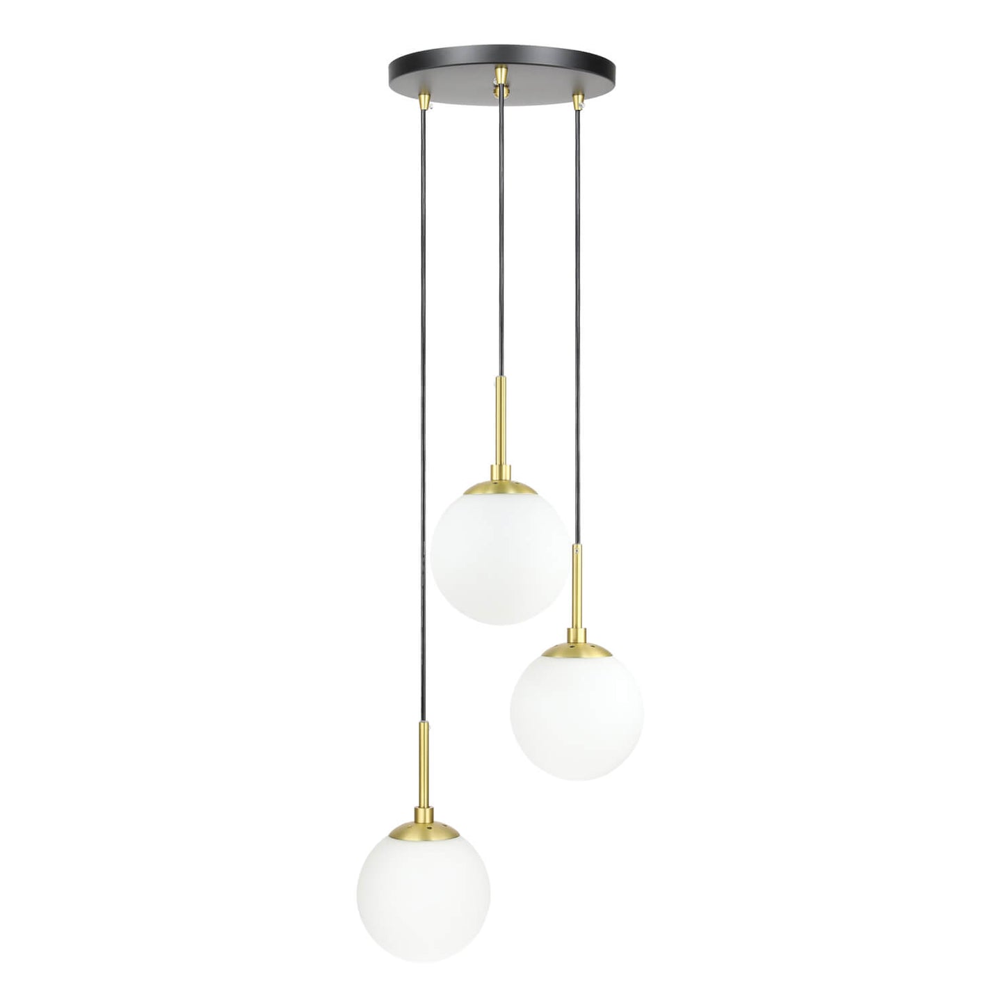 Modern Black Brass Pendant Light Fixture XB-P1304-3-MB