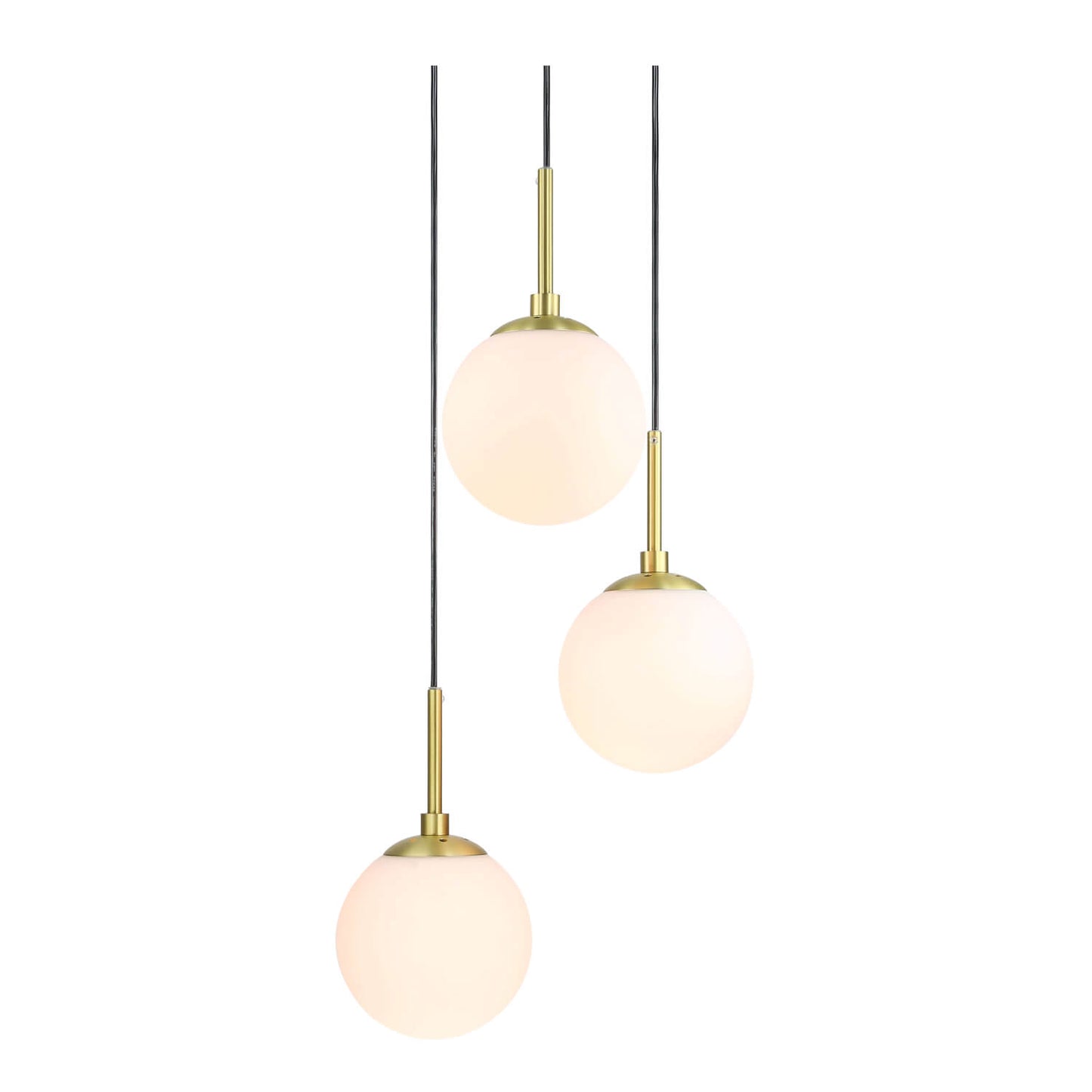Modern Black Brass Pendant Light Fixture XB-P1304-3-MB