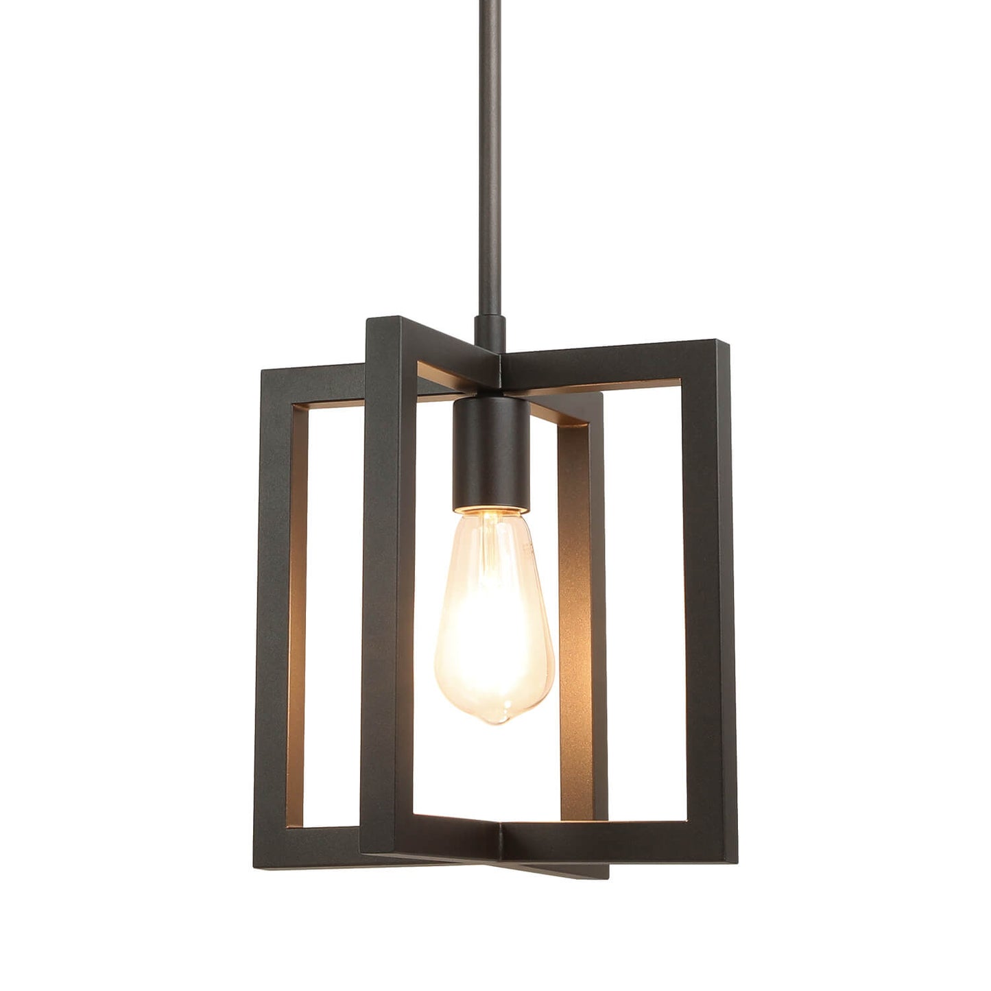 Farmhouse Cage Pendant Light with Adjustable hanging Rods XB-P339-DB