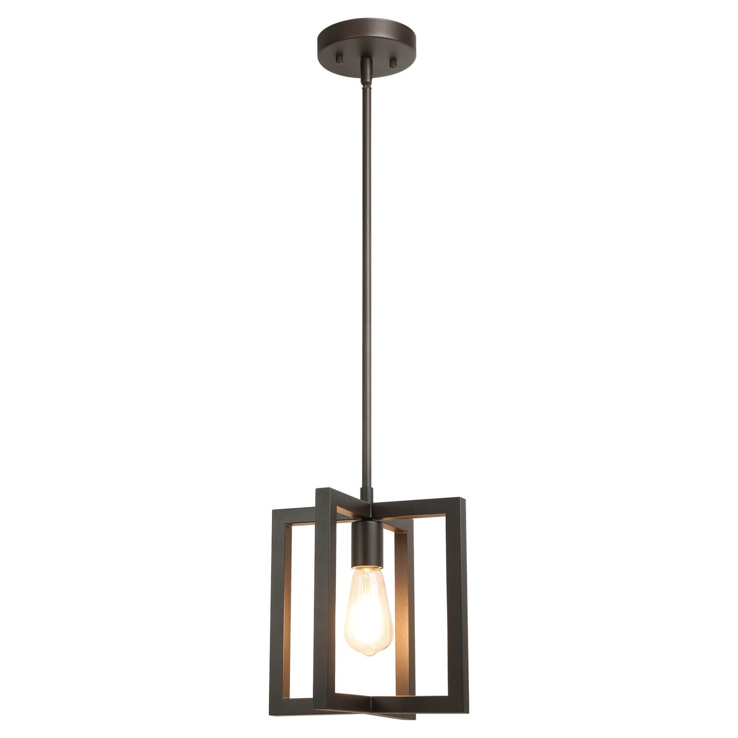 Farmhouse Cage Pendant Light with Adjustable hanging Rods XB-P339-DB