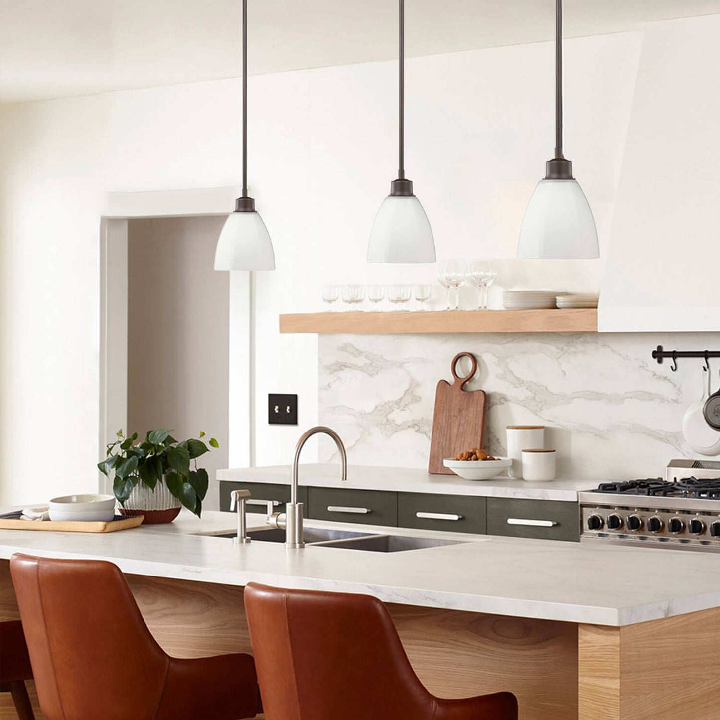 XiNBEi Farmhouse Industrial Living Room Chandelier Light Modern Dining Led Lighting Chandelier Lights XB-P361-1-DB