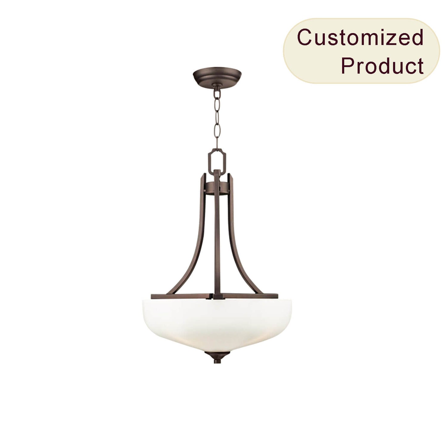 Antique Chandelier Vintage Glass Pendant Light Home Decor Iron Hanging Bowl Suspended Lighting Ceiling Lamp for Hallway Porch XB-P361-3-DB