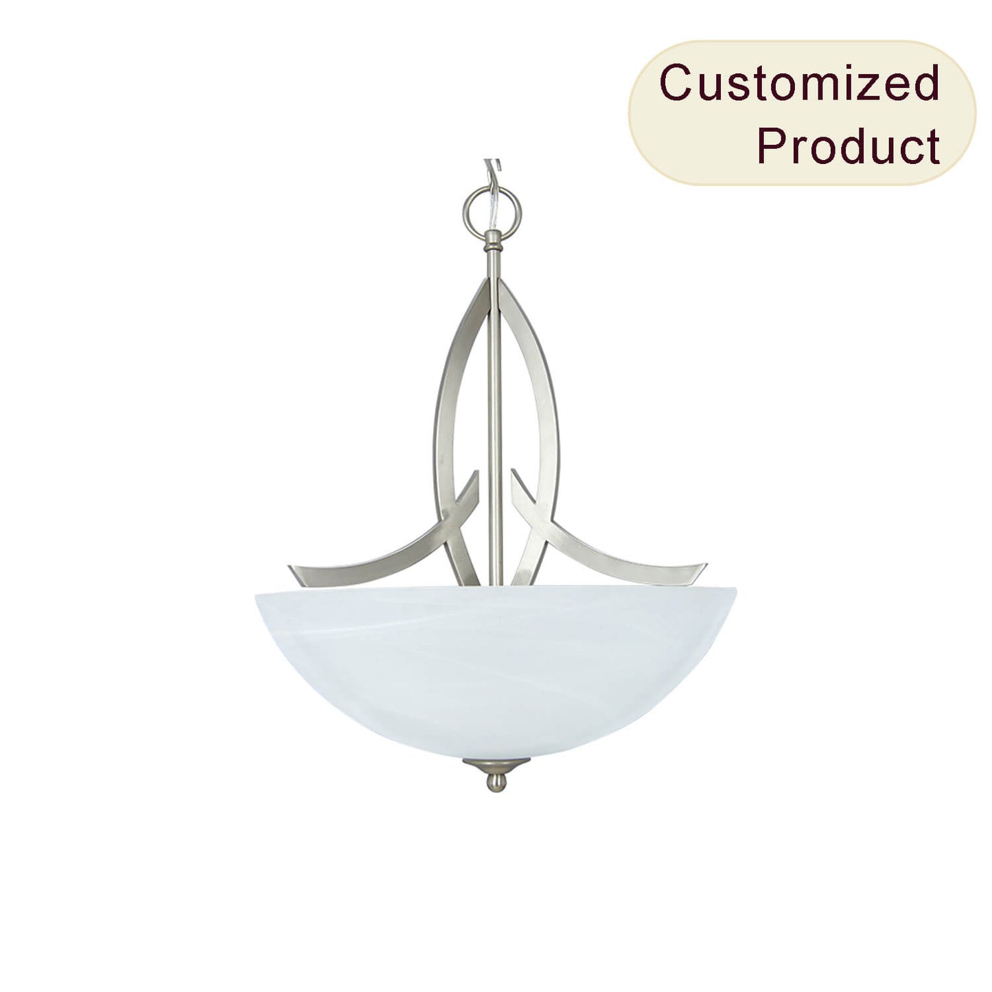 XiNBEi Lighting Modern Glass Led Chandelier Dinning Room Chandelier Led Modern Chandelier Luxury Nordic XB-P630-3-BN