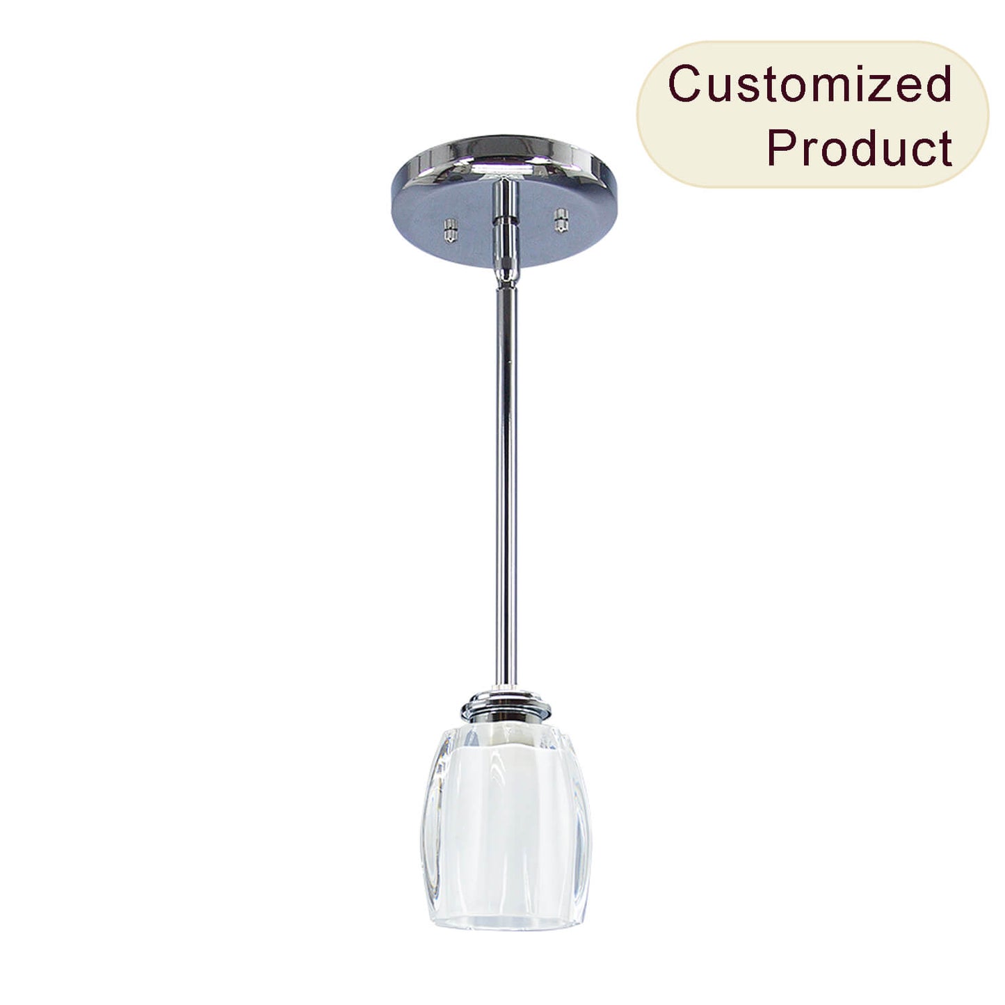 XiNBEi Lighting Modern Chandelier Ball Pendant Chandelier Loft Glass Chandelier Light for Dining Room Living Room XB-P815-1-CH