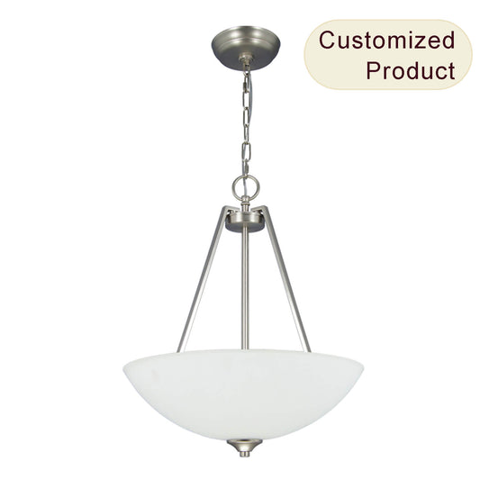 Home Decor Hanging Ceiling Light LED Linear Chandelier Pendant Light Bowl Glass Modern Chandelier XB-P816-3-SN