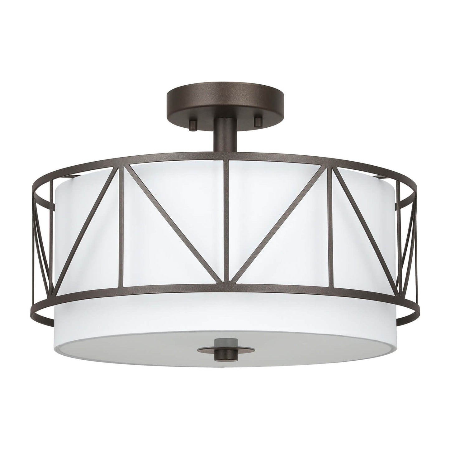 16 inch Modern Metal Cage Drum Ceiling Light XB-SF330-DB