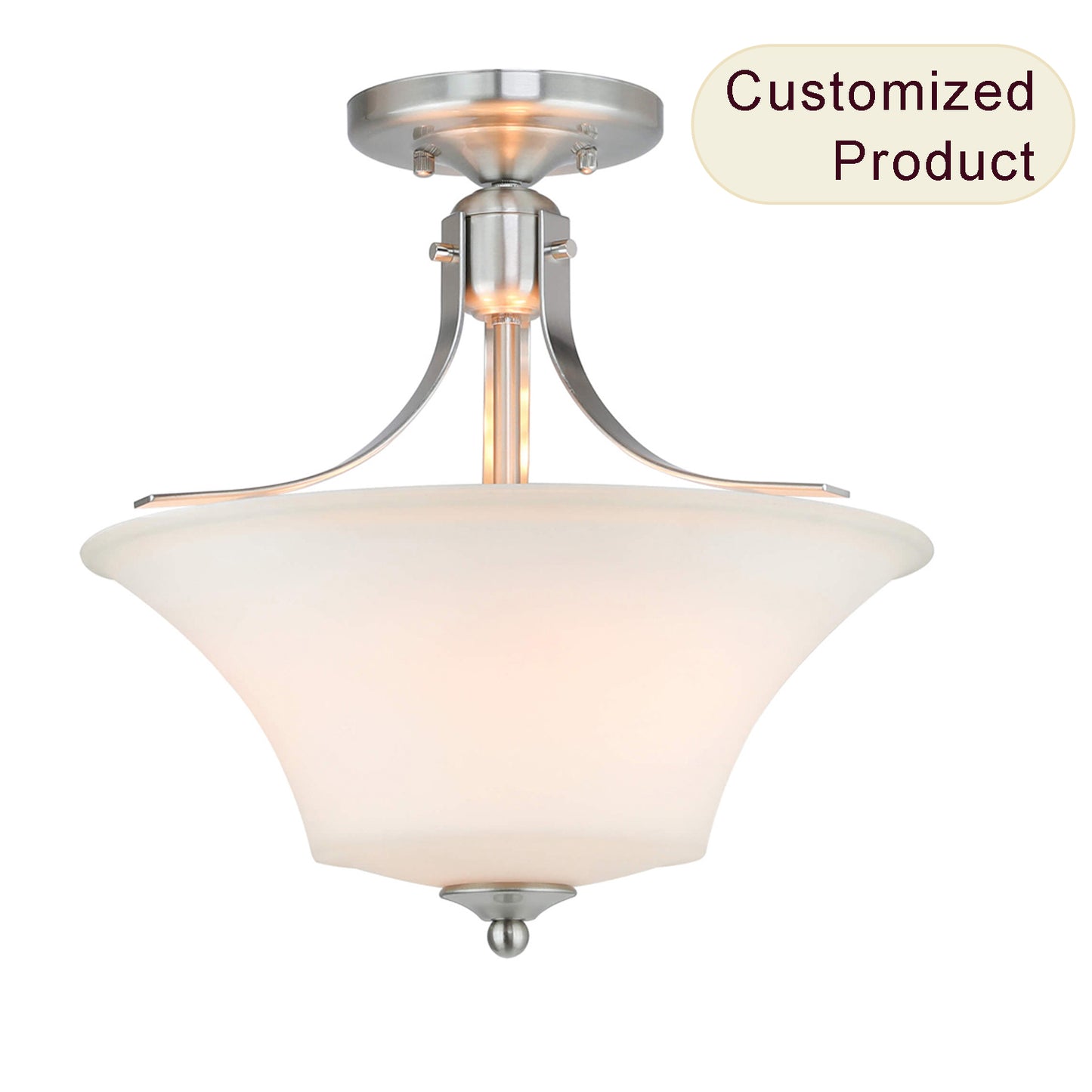 2025 Farmhouse Industrial Home Indoor Led Ceiling Lamp Glass Nordic Pendant Lamp Flush Mount Ceiling Light for Foyer Entryway XB-SF563-3-BN