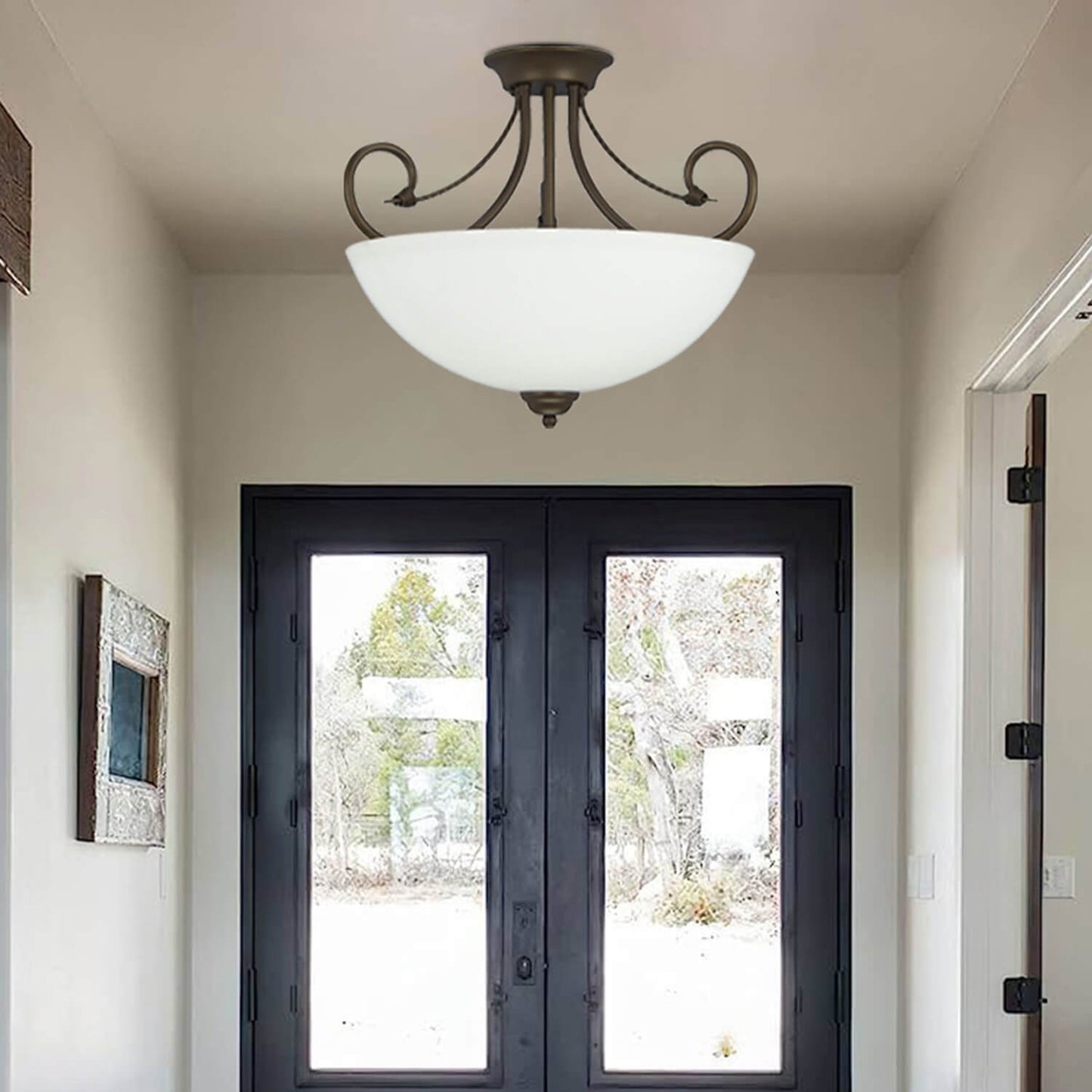 Farmhouse Light Pendant Decorative Ceiling Lamp Iron Indoor Pendant Light Chandeliers Kitchen XB-SF708-2-DB