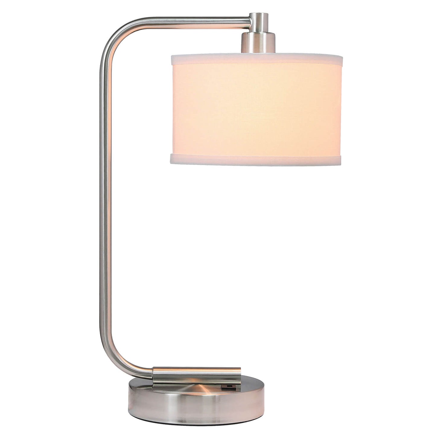 Modern Brushed Nickel Table Lamp with USB Port XB-TL1226-BN