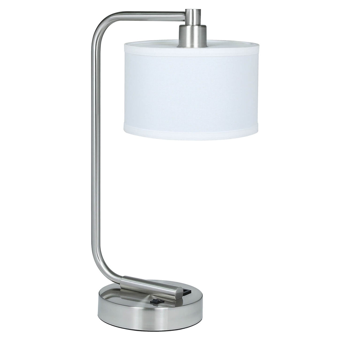 Modern Brushed Nickel Table Lamp with USB Port XB-TL1226-BN