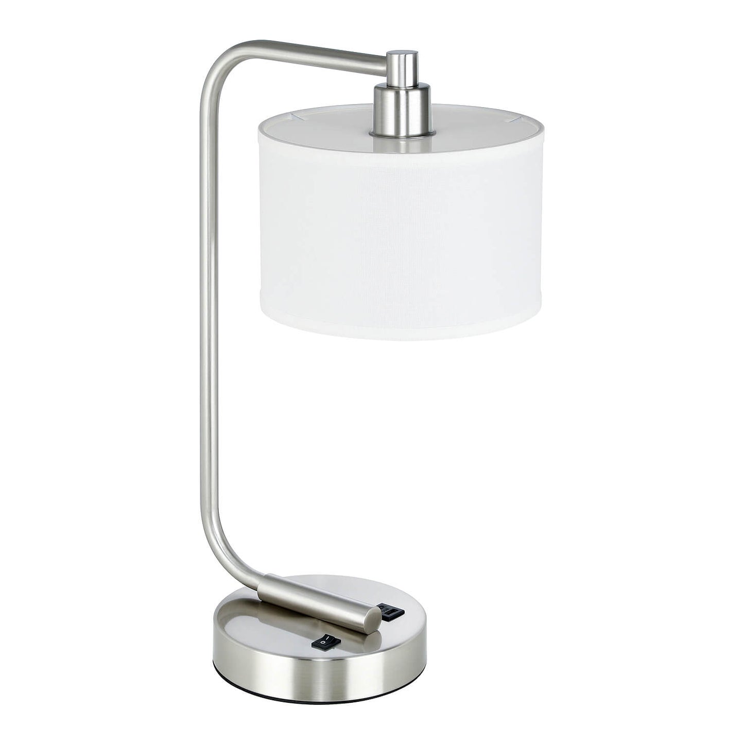 Modern Brushed Nickel Table Lamp with USB Port XB-TL1226-BN