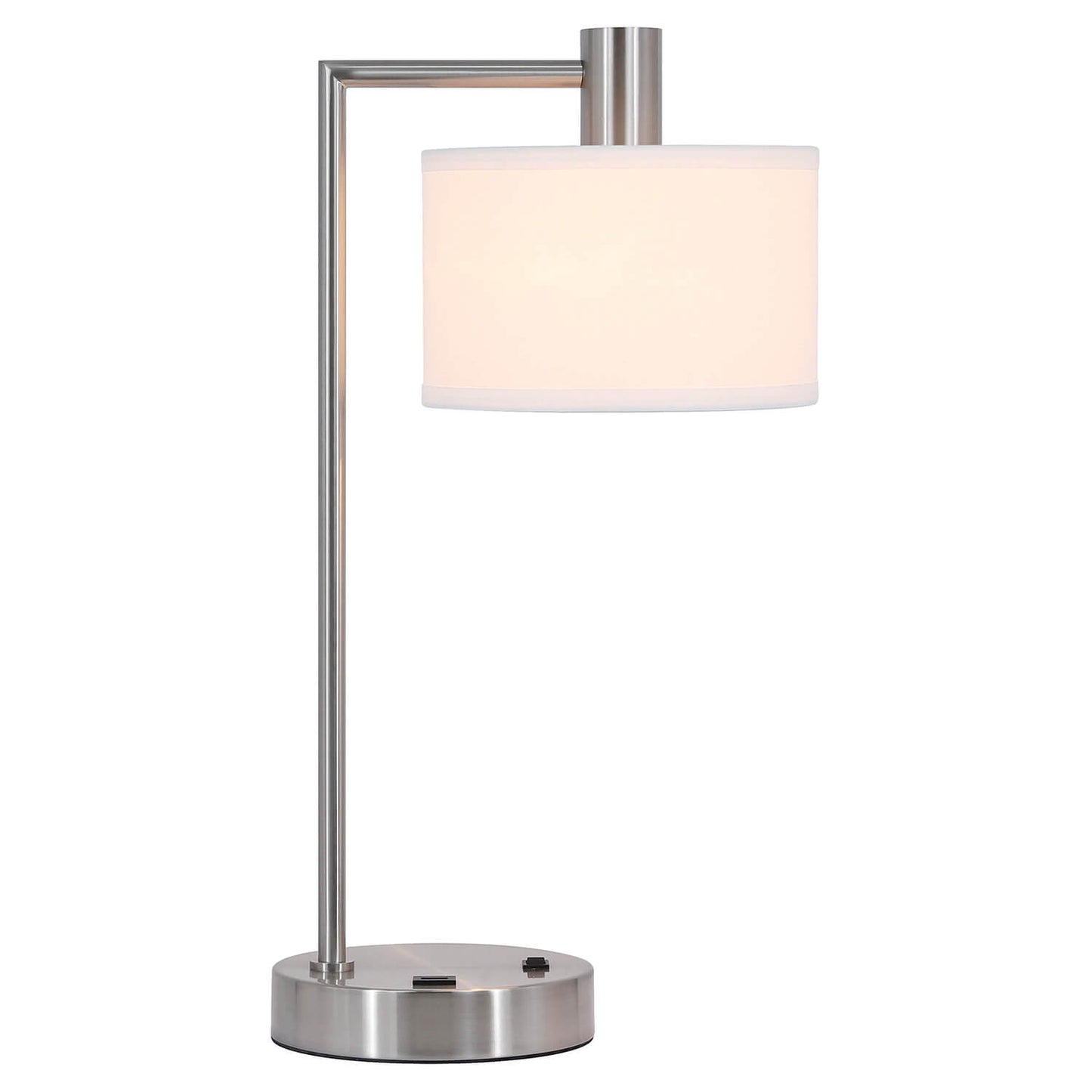 Modern USB Desk Lamp with Fabric Shade XB-TL1230-BN