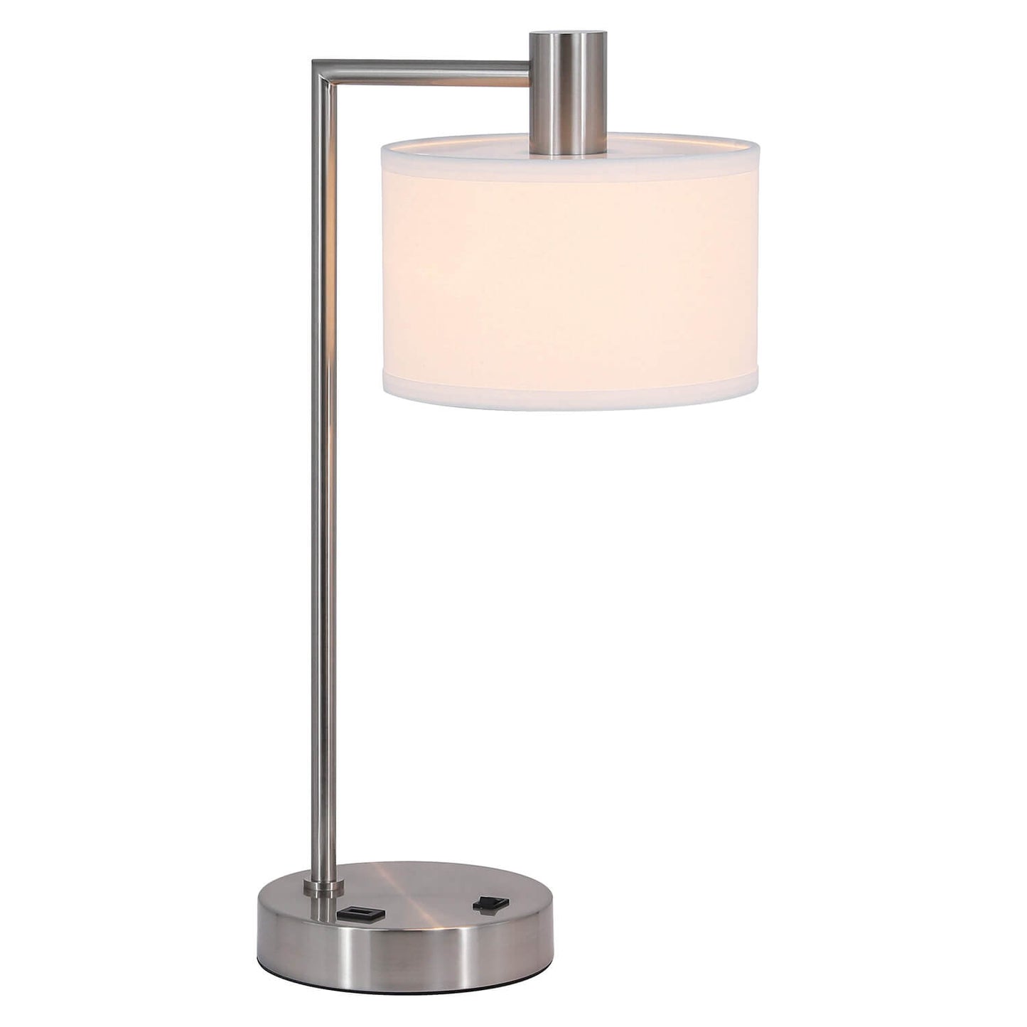Modern USB Desk Lamp with Fabric Shade XB-TL1230-BN