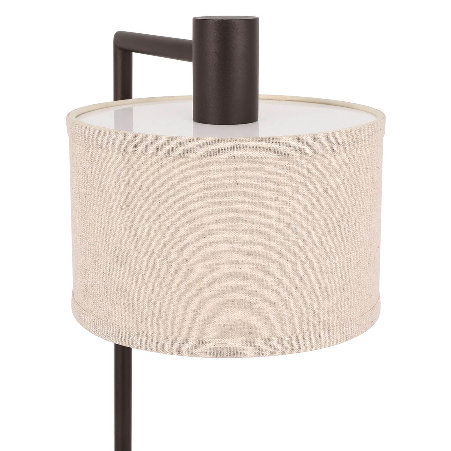 Table Lamp with USB Port, Fabric Drum Shade, Dark Bronze Finish, On/Off Switch XB-TL1230-DB