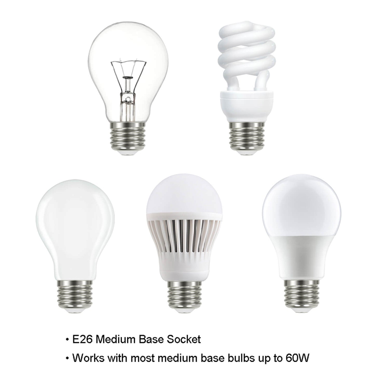 Table Lamp with USB Port, Brushed Nickel, White Fabric Shade, Desk Light for Bedroom XB-TL1231-BN