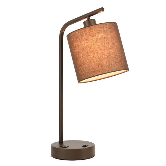 Modern Bronze USB Table Lamp Hotel Style for Bedroom & Office XB-TL292-DB